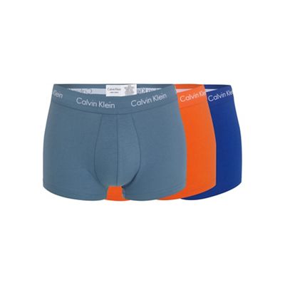 Calvin Klein Pack of three multi-coloured low rise trunks